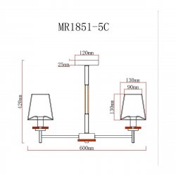 Потолочная люстра MyFar Daniel MR1851-5C