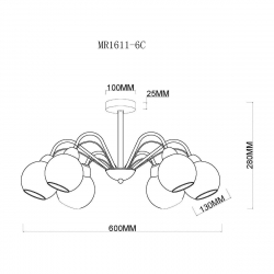 Потолочная люстра MyFar Marsel MR1611-6C