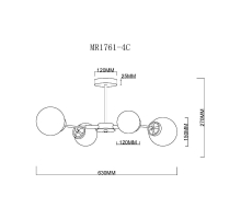 Потолочная люстра MyFar Easy MR1761-4C
