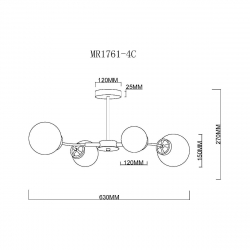 Потолочная люстра MyFar Easy MR1761-4C