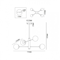 Потолочная люстра MyFar Solve MR1330-4P