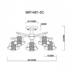 Потолочная люстра MyFar Lisa MR1481-5C