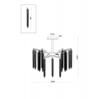 Подвесная люстра Freya Mineral FR1010CL-06G