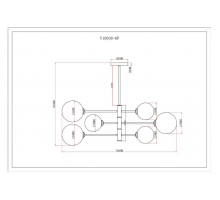 Подвесная люстра Moderli Molecule V10838-6P