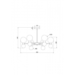 Подвесная люстра Freya Bony FR5394CL-12BS