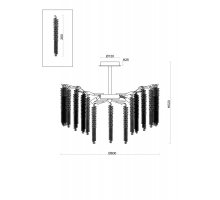 Подвесная люстра Freya Mineral FR1010CL-08G