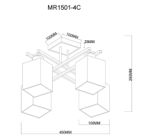 Потолочная люстра MyFar Eileen MR1501-4C