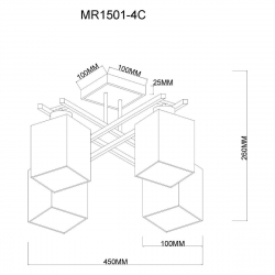 Потолочная люстра MyFar Eileen MR1501-4C