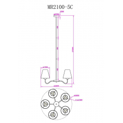 Подвесная люстра MyFar Charlotte MR2100-5C