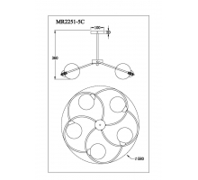 Потолочная люстра MyFar Leticia MR2251-5C