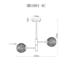 Потолочная люстра MyFar Camilla MR1881-4C