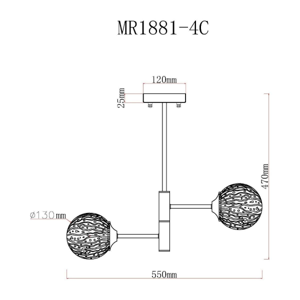 Потолочная люстра MyFar Camilla MR1881-4C