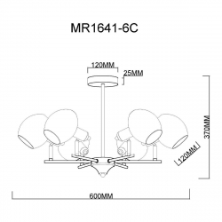 Потолочная люстра MyFar Diana MR1641-6C