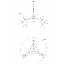 Подвесная люстра Arte Lamp Bolla A1664SP-10BK