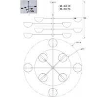 Подвесная люстра MyFar Valentina MR1951-8C