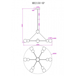 Подвесная люстра MyFar Paulo MR2150-6P