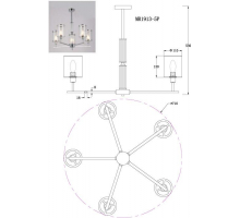 Подвесная люстра MyFar Alen MR1913-5P