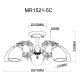 Потолочная люстра MyFar Biene MR1521-5C