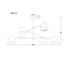 Подвесная люстра MyFar Clementine MR2281-6C