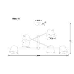 Подвесная люстра MyFar Clementine MR2281-6C