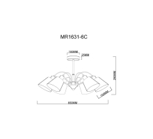 Потолочная люстра MyFar Amber MR1631-6C