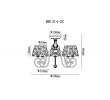 Потолочная люстра MyFar Ceiling Luna MR1314-5C