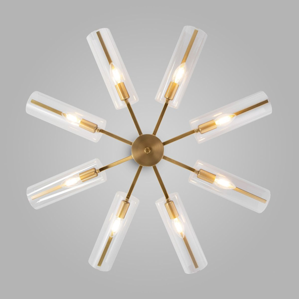 Потолочная люстра Eurosvet Trompeta 70144/8 латунь