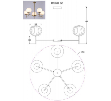 Потолочная люстра MyFar Eliza MR1901-5C