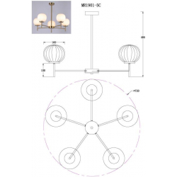 Потолочная люстра MyFar Eliza MR1901-5C