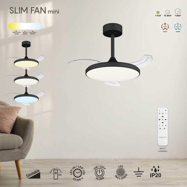 Люстра-вентилятор Mantra SLIM FAN mini 9056 Люстра-вентилятор Mantra SLIM FAN mini 9056