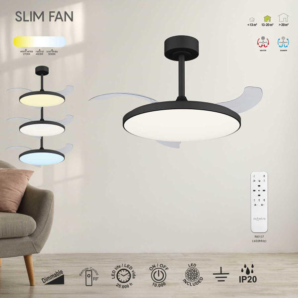 Люстра-вентилятор Mantra SLIM FAN 9055 Люстра-вентилятор Mantra SLIM FAN 9055