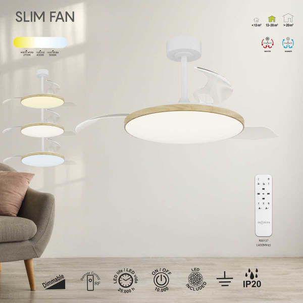 Люстра-вентилятор Mantra SLIM FAN 9007 Люстра-вентилятор Mantra SLIM FAN 9007