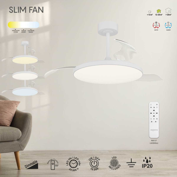 Люстра-вентилятор Mantra SLIM FAN 9006 Люстра-вентилятор Mantra SLIM FAN 9006
