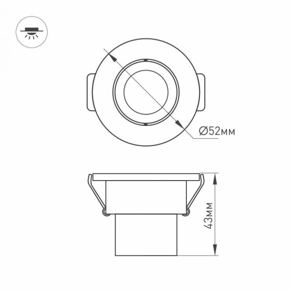 Мебельный светодиодный светильник Arlight LTM-R52WH 3W Day White 30deg 014914