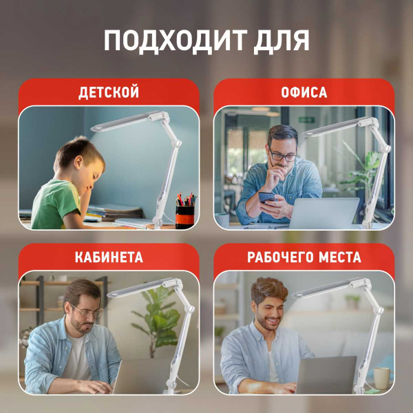 Настольная лампа ЭРА NLED-496-12W-S Б0052768