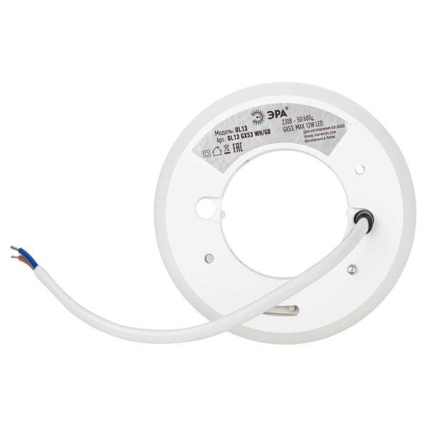 Накладной светильник ЭРА OL13 GX53 WH/GD Б0049037
