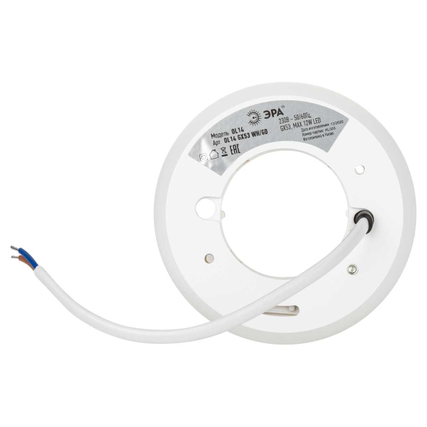 Накладной светильник ЭРА OL14 GX53 WH/GD Б0049038