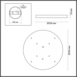 Настенно-потолочный светильник Odeon Light BERGI 5079/40L