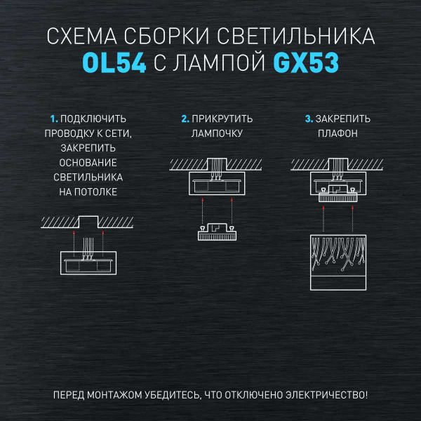 Настенно-потолочный светильник ЭРА OL54 BK Б0061192