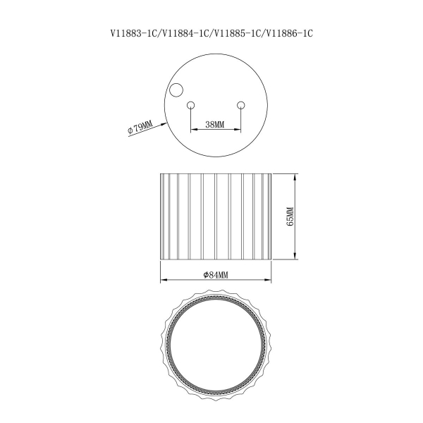 Настенно-потолочный светильник Moderli Cora V11884-1C
