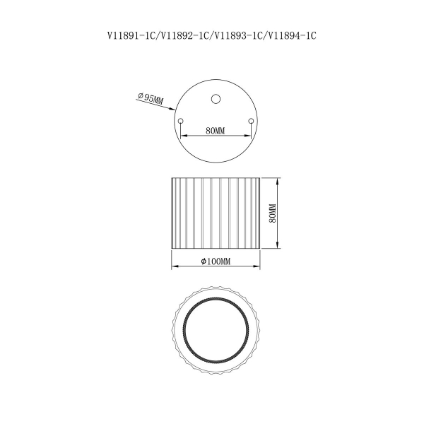 Настенно-потолочный светильник Moderli Cora V11894-1C