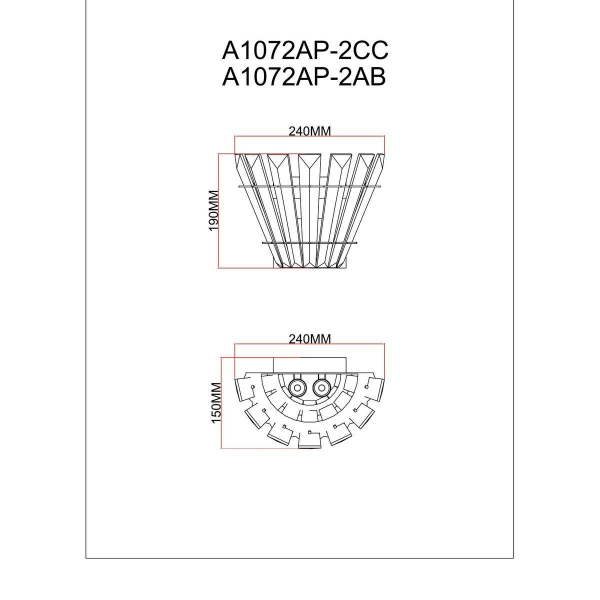 Настенный светильник Arte Lamp Florizel A1072AP-2AB