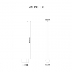 Настенный светодиодный светильник MyFar Sunn MR1190-1WL