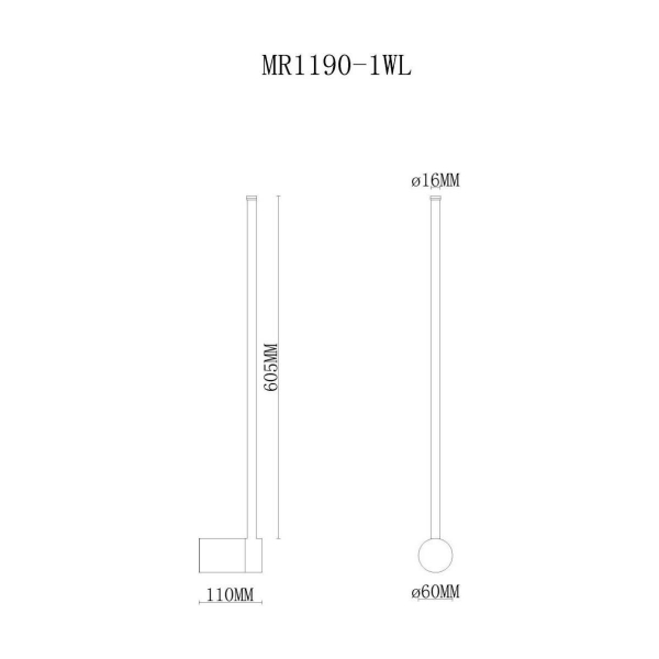 Настенный светодиодный светильник MyFar Sunn MR1190-1WL