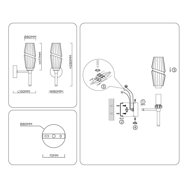 Настенный светильник Ambrella light High light LH55204 Настенный светильник Ambrella light High light LH55204