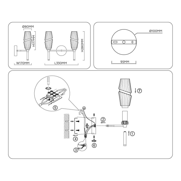 Настенный светильник Ambrella light High light LH55206 Настенный светильник Ambrella light High light LH55206