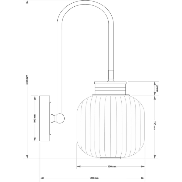 Настенный светильник KUTEK ALBA ALB-K-1(Z)