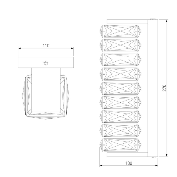 Настенный светодиодный светильник Eurosvet Blitz 40259 Led хром/ прозрачный хрусталь Strotskis Настенный светодиодный светильник Eurosvet Blitz 40259 Led хром/ прозрачный хрусталь Strotskis