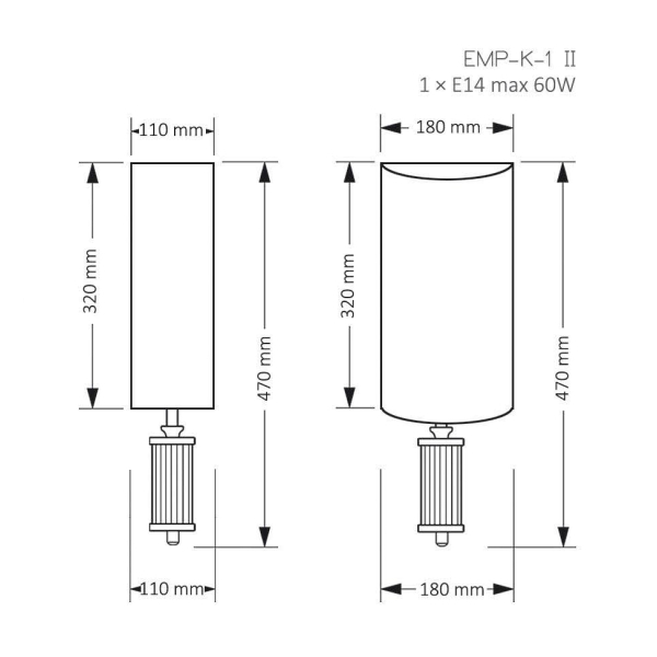 Настенный светильник KUTEK MOOD Empoli EMP-K-1(Z)II