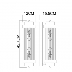 Настенный светильник Arte Lamp Hanna A1070AP-2BK